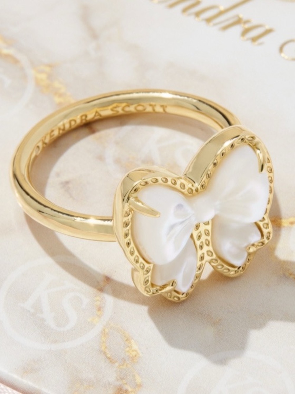 Kendra Scott Haley Bow Ring Size 7-New - Picture 3 of 5